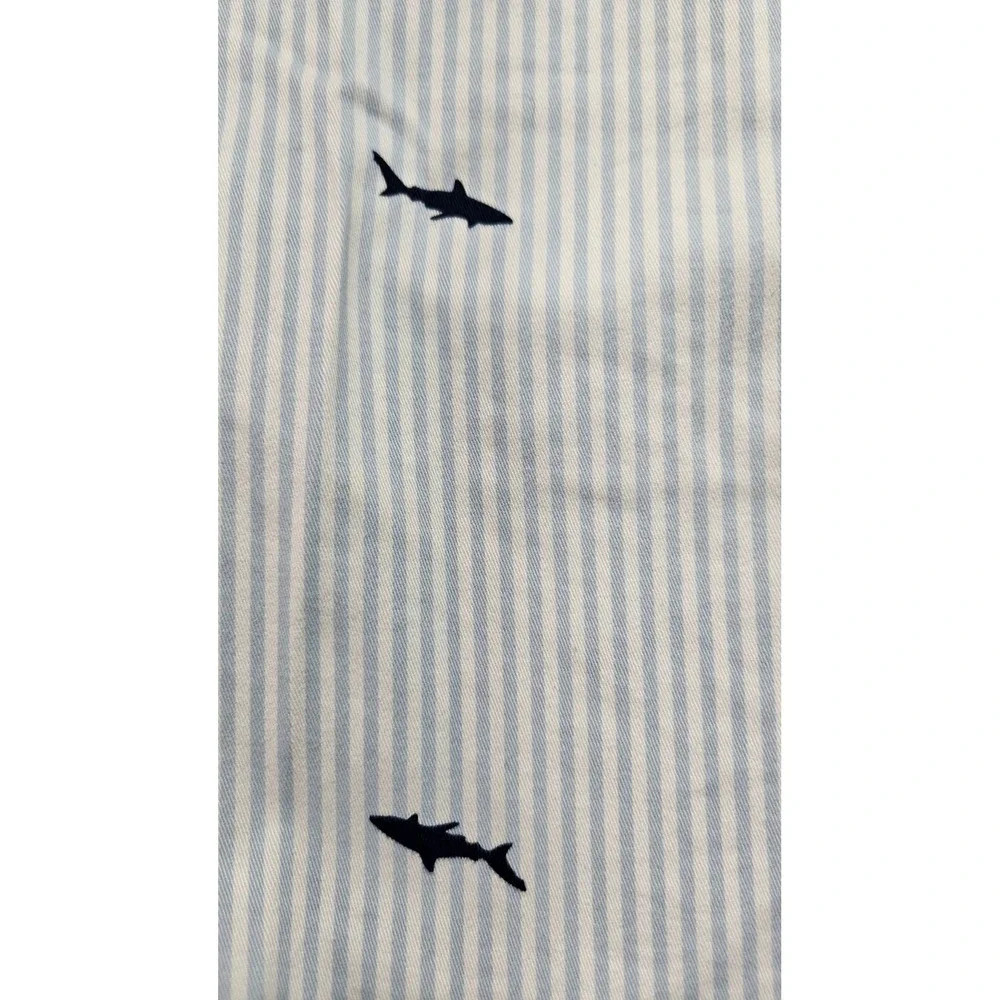 Nautica Mens The Deck Short Classic Fit Stretch Blue White Stripe Shark 34W